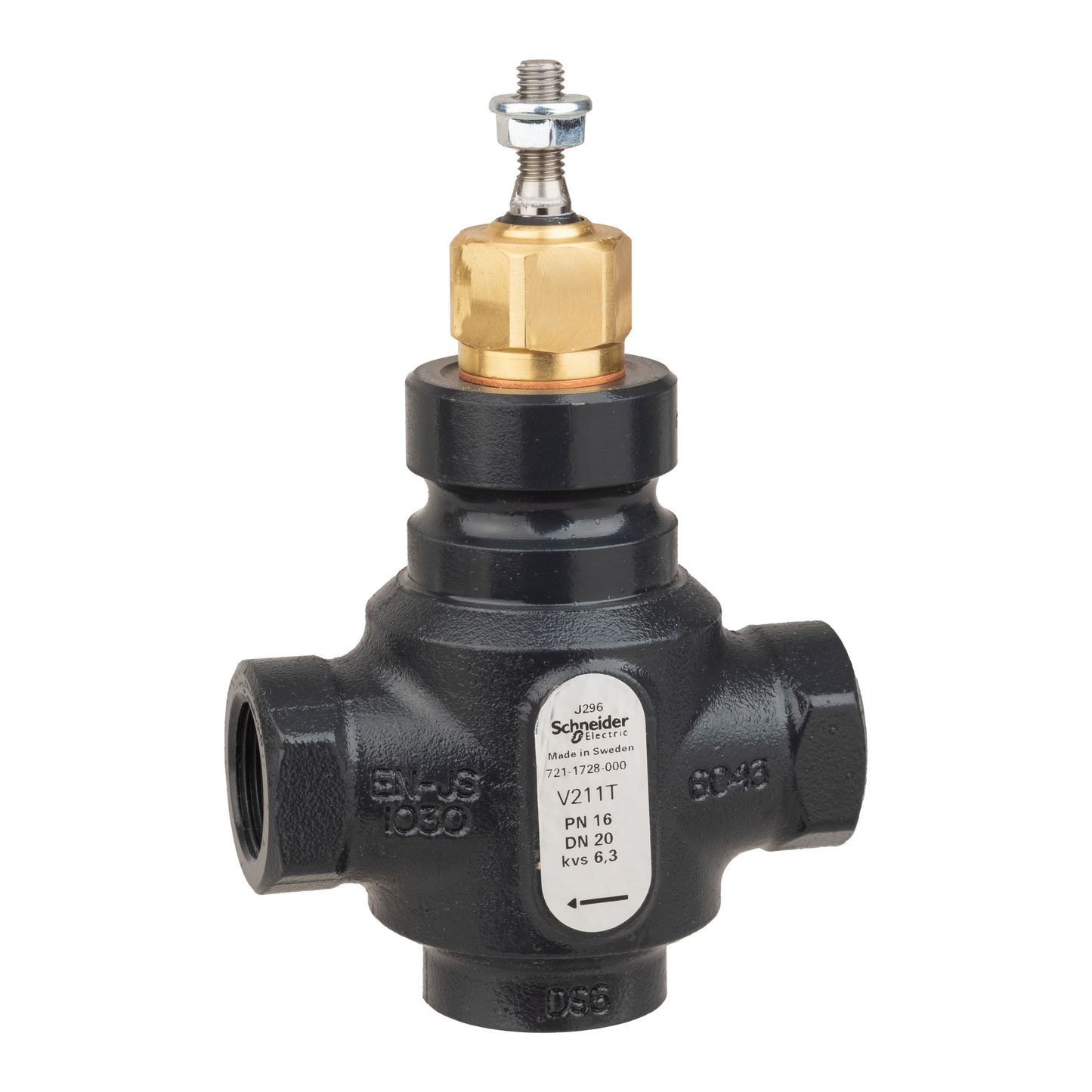 Schneider Electric-7211728000-Vanne 2 voies acier taraudée PN16 DN20 Kv6.3