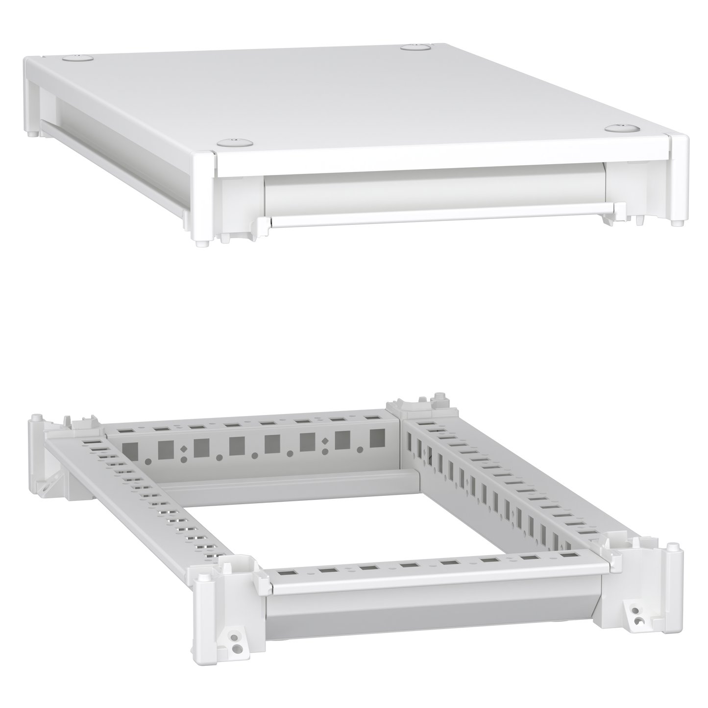 Schneider Electric-NSYSFNC35ED-PrismaSeT HD - cadre supérieur et inférieur - 300x500 mm - blanc