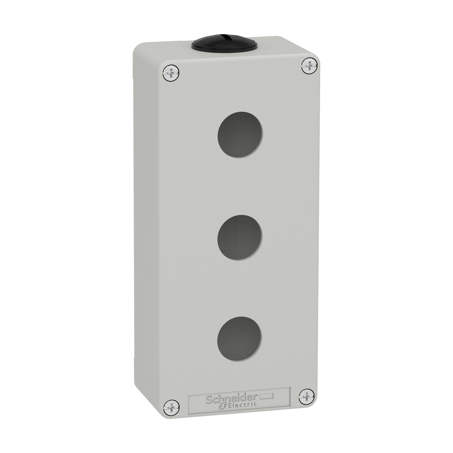 Schneider Electric-XAPD3203-Boite métal vide grise - M25 x2 - 3 trous 22 mm - 80x175x51,5 mm