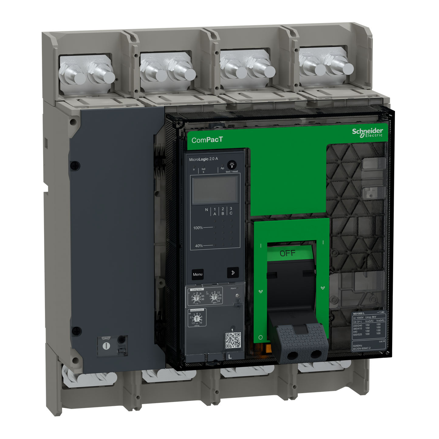 Schneider Electric-C100L42AFM-ComPacT NS1000L - disjoncteur - MicroLogic 2.A 1000A - 4P - 150kA - fixe manuel