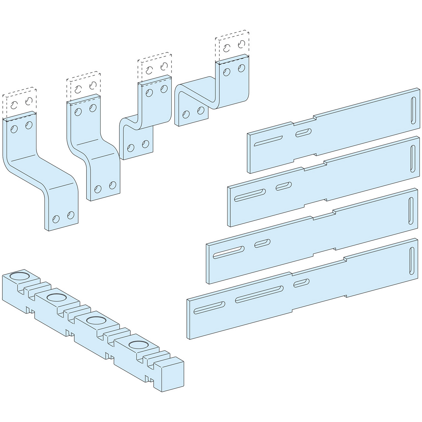Schneider Electric-LVS04486-PrismaSeT P - Liaison aval JdB.V - NS800/1250 - vertical - fixe - 4P