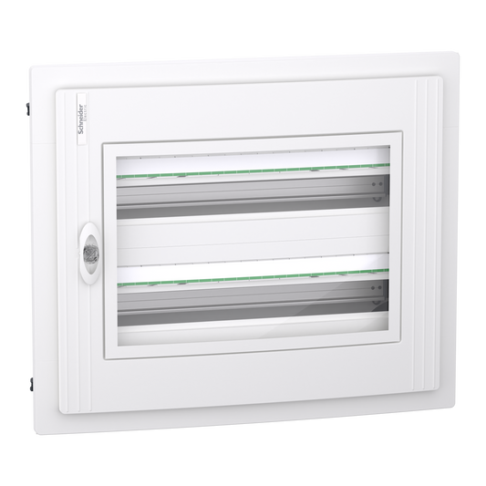 Schneider Electric-LVSXH224-PrismaSeT XS - Coffret plastique encastré 2 rang. 24 modules - avec porte transp