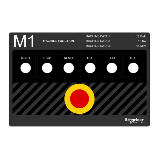 Schneider Electric-ZBYLECUST04-Harmony - plastron 300x200 - personnalisé via configurateur