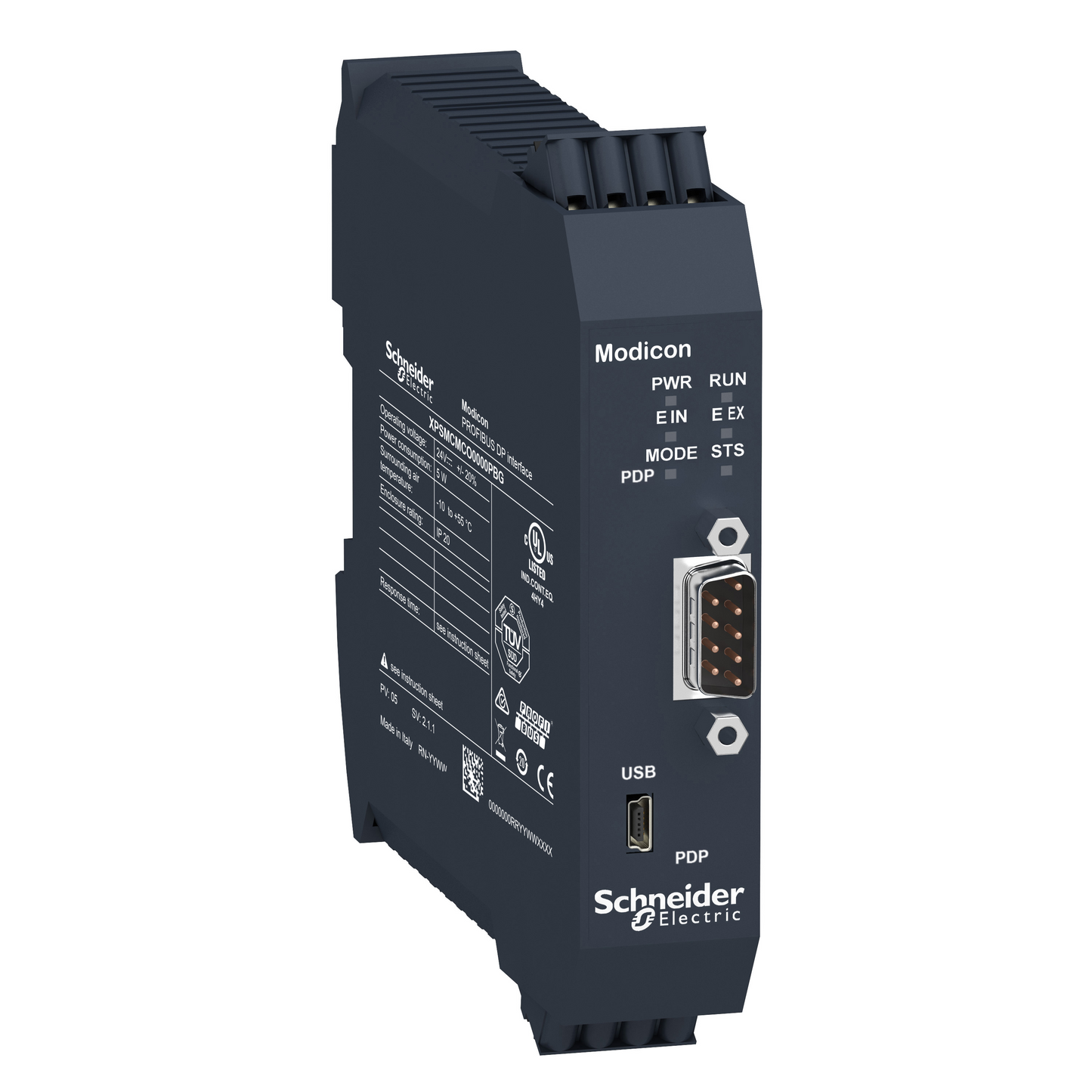 Schneider Electric-XPSMCMCO0000PBG-Preventa XPSMCM - module Profibus DP - connecteur à ressort