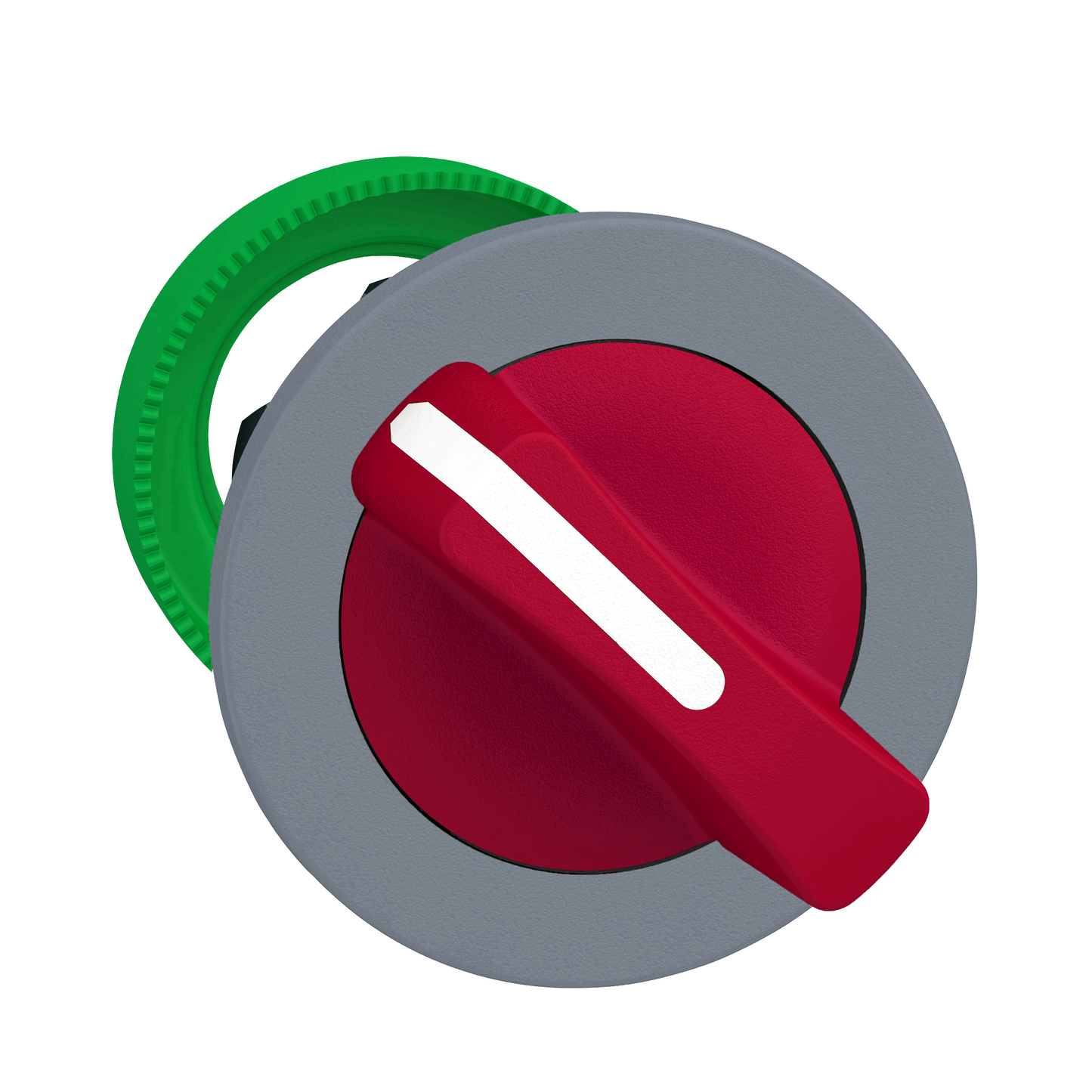 Schneider Electric-ZB5FD204C0-Harmony XB5 - tête bouton tournant - Ø22 - col flush grise - 2 pos fixes - rouge