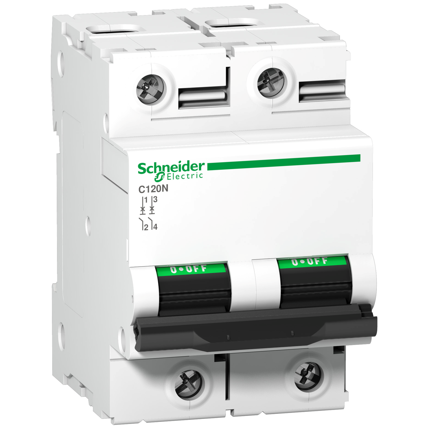 Schneider Electric-A9N18362-Acti9 C120N - Disjoncteur Modulaire 2P 100 A, courbe C, 10 kA