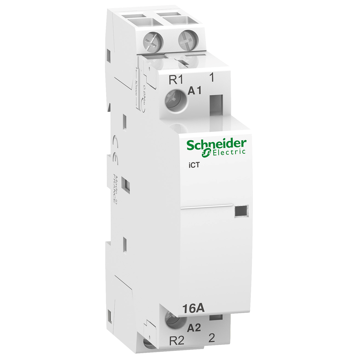 Schneider Electric-A9C22715-Acti9 iCT - Contacteur auxiliarisable - 2P - 16A - 1NO+1NF - 230/240Vca - 50Hz
