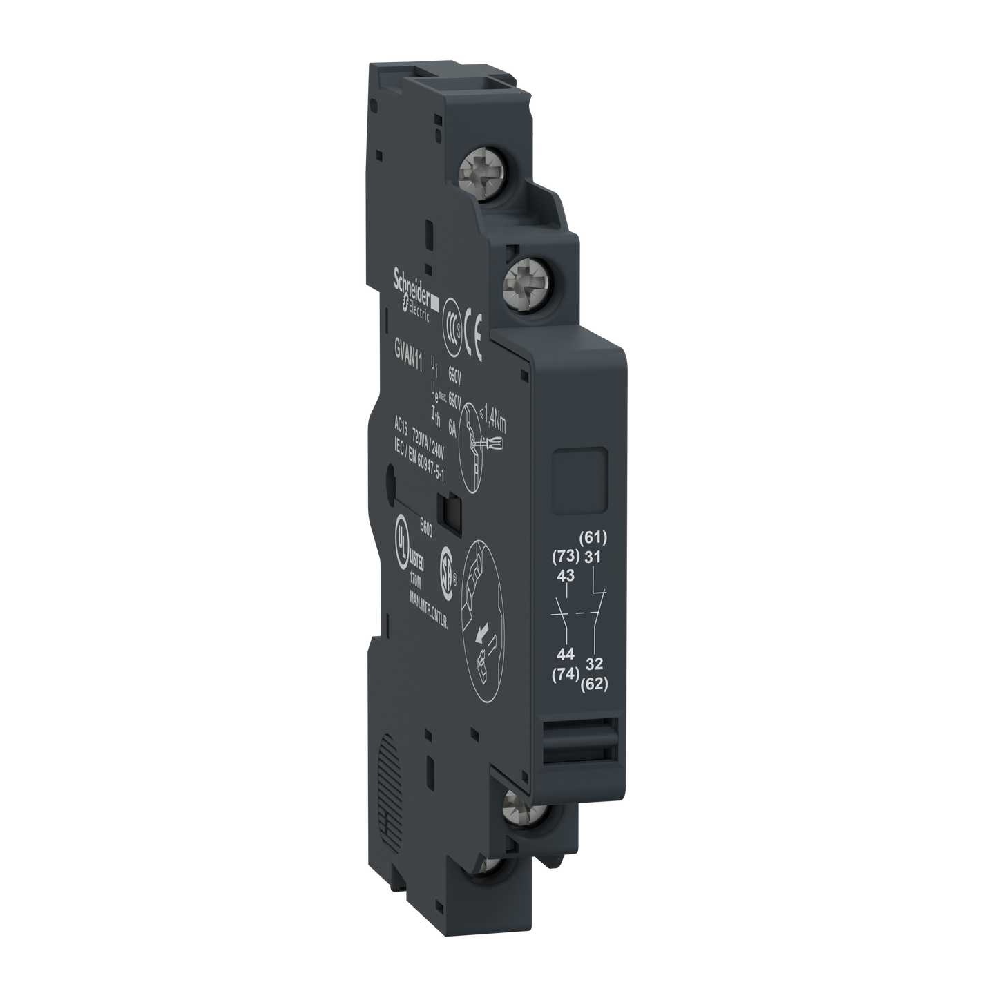 Schneider Electric-GVAN11-TeSys GV - contact auxiliaire - 1O+1F