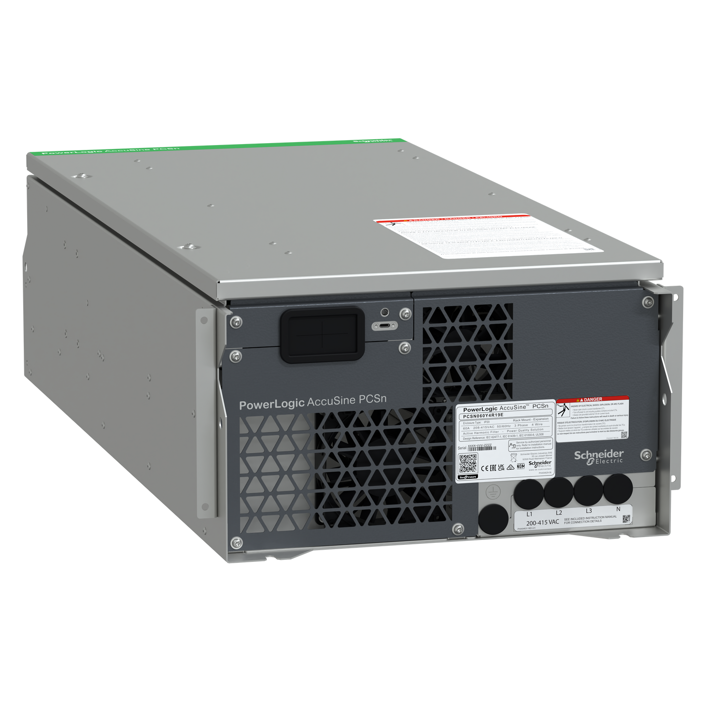 Schneider Electric-PCSN060Y4R19E-AccuSine PCSN 60A 380-415V Ph+N rack mod