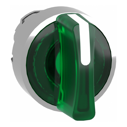 Schneider Electric-ZB4BK1733-Harmony XB4 - tête bouton à manette lumineux - Ø22 - 3 pos rap GC - vert