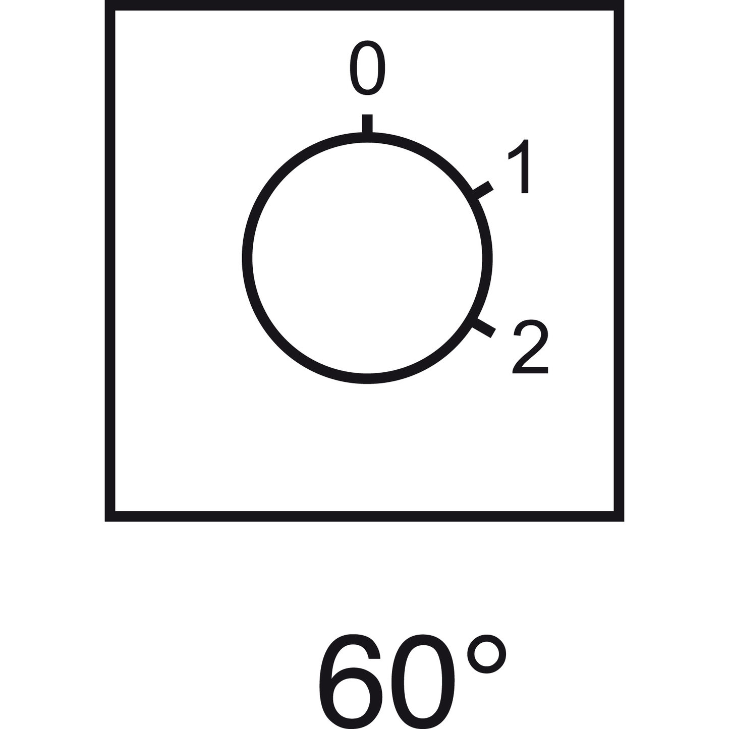 Schneider Electric-XBCY7243-Harmony - étiquette pour interrupteur à came - 0 à 2 - 46x46mm