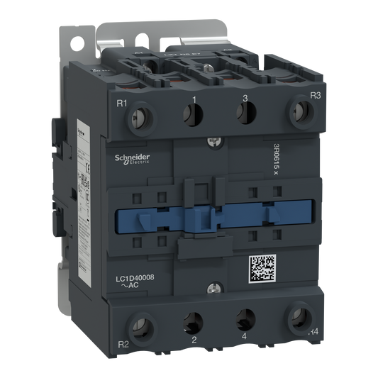Schneider Electric-LC1D40008G6-TeSys LC1D - contacteur - 4P (2F+2O) - AC-1 440V - 60A - bobine 120Vca 60Hz
