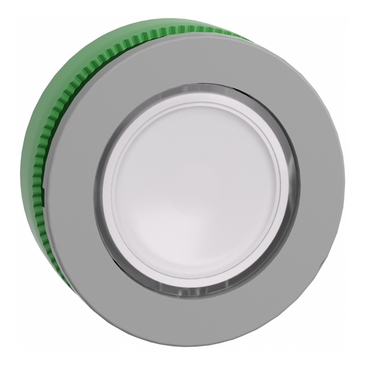 Schneider Electric-ZB5FA18C0-Harmony XB5 - tête bouton poussoir - Ø22 - col flush grise - pour étiq - blanc