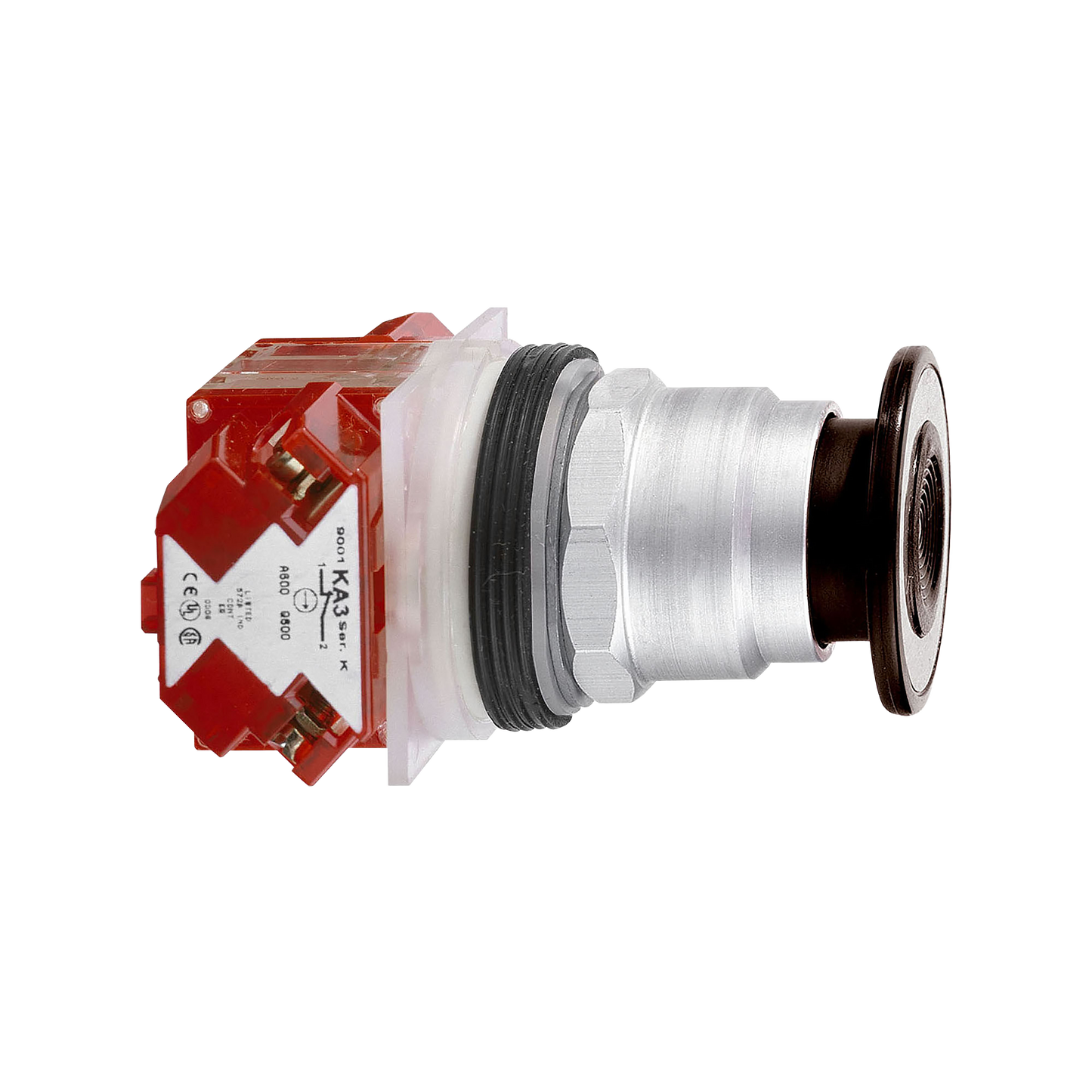 Schneider Electric-9001KR9BH13-Harmony 9001K - bouton-pous. - Ø30 - noir - coup-de-poing Ø41 - 2 pos.- 1OF