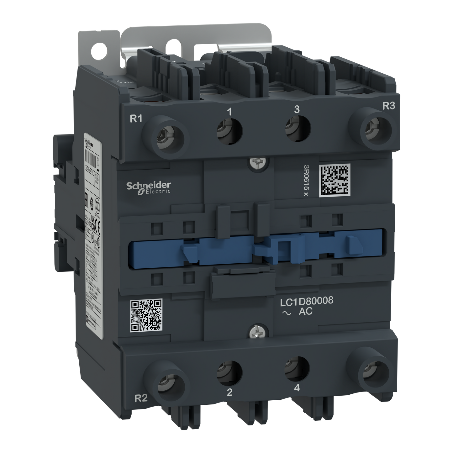 Schneider Electric-LC1D80008M7-TeSys LC1D - contacteur - 4P (2F+2O) - AC-1 440V - 125A - bobine 220Vca
