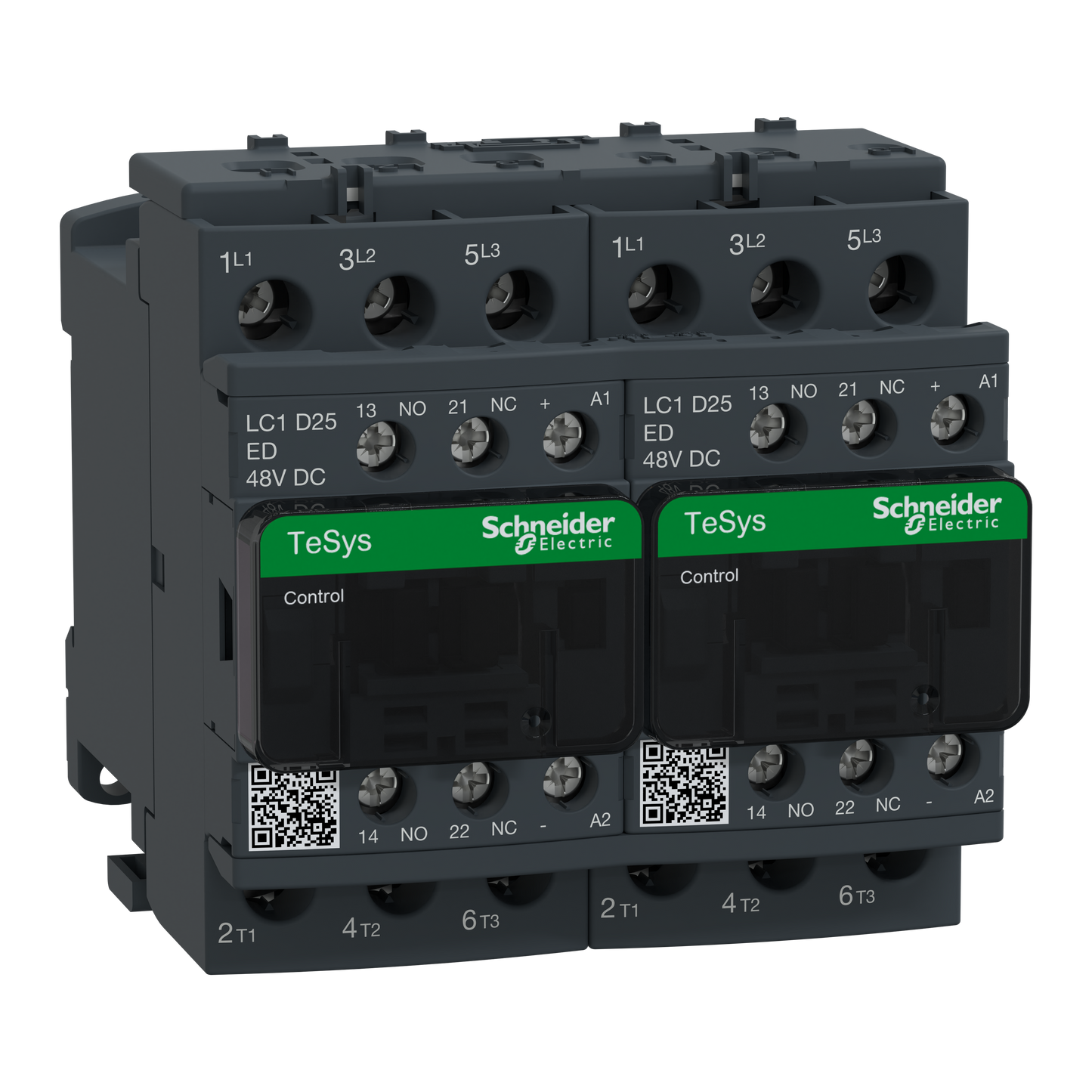 Schneider Electric-LC2D25ED-TeSys LC2D - contacteur inverseur - 3P - AC-3 440V - 25A - bobine 48Vcc