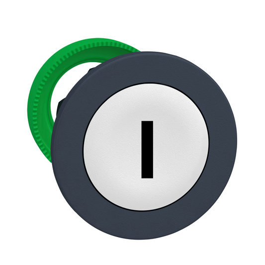 Schneider Electric-ZB5FA131-Harmony XB5 - tête bouton poussoir à impulsion - flush - marqué - blanc