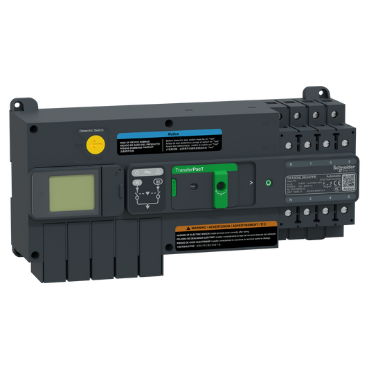 Schneider Electric-TA10D4L0634TPE-TransferPacT Active TA100 - inverseur de sources - LCD - 63A - 4P - 400Vca