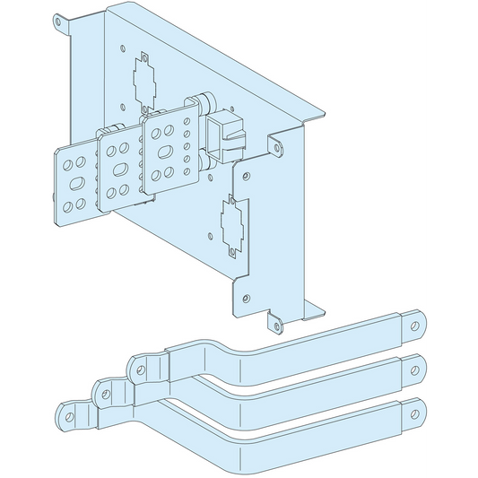 Schneider Electric-LVS04455-PrismaSeT P - Raccordement aval reporté NSX400/630 - fixe Cde manet. - 3P