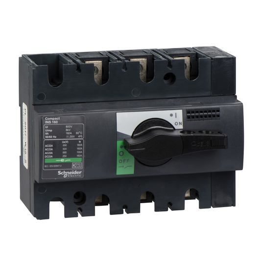 Schneider Electric-28912-ComPacT INS - Interrupteur sectionneur - INS160 3P 160A - poignée noire