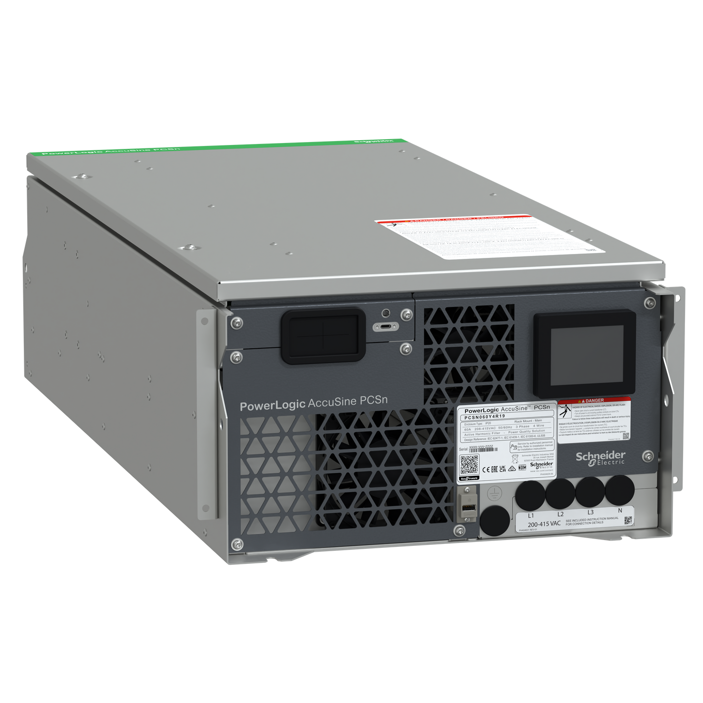 Schneider Electric-PCSN060Y4R19-AccuSine PCSN 60A 380-415V Ph+N rack mod