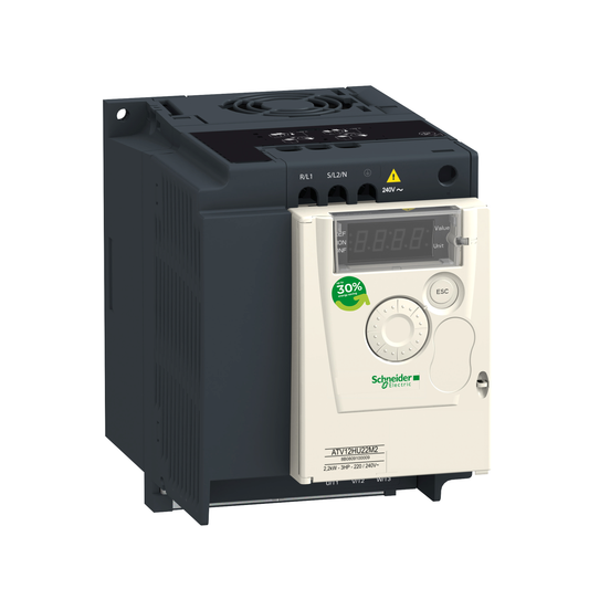 Schneider Electric-ATV12HU22M2TQ-Altivar - Atv12 2.2kw 240v 1ph 3hp radiateur tb par 7 unites