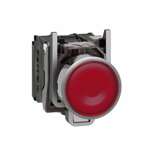 Schneider Electric-XB4BW34B5-Harmony XB4 - poussoir lumineux LED - 1F+1O - rouge - Ø22 - 24VACDC