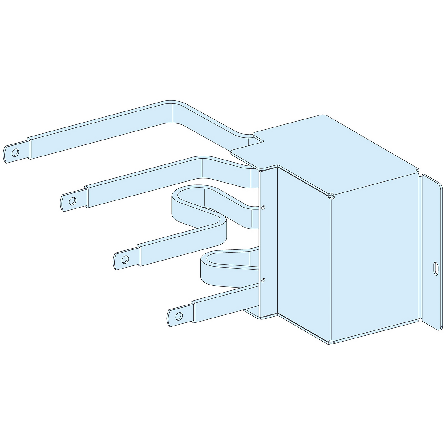 Schneider Electric-LVS04432-PrismaSeT P - Liaison JdBV NSX100/250-horiz. débro/chasis-Cde rot-4P