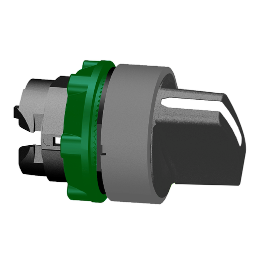 Schneider Electric-ZB5AD8C0-Harmony XB5 - tête bouton tournant - Ø22 - col grise - 3 pos rap D au C - noir