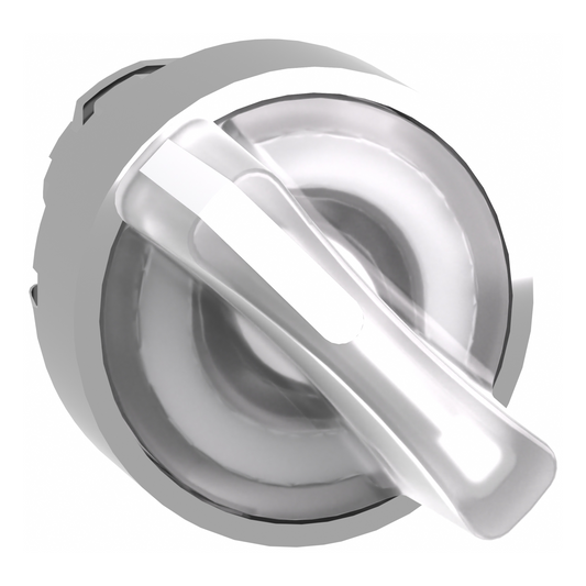 Schneider Electric-ZB4BK1213-Harmony XB4 - tête bouton à manette lumineux - Ø22 - 2 pos fix - blanc