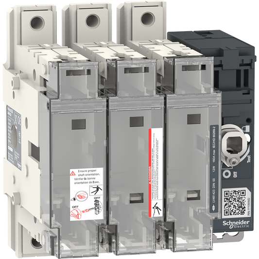 Schneider Electric-LV481423-FuPact GS - interrupteur sectionneur fusible - 160A - 3P - DIN 00/000 - F&R CTRL