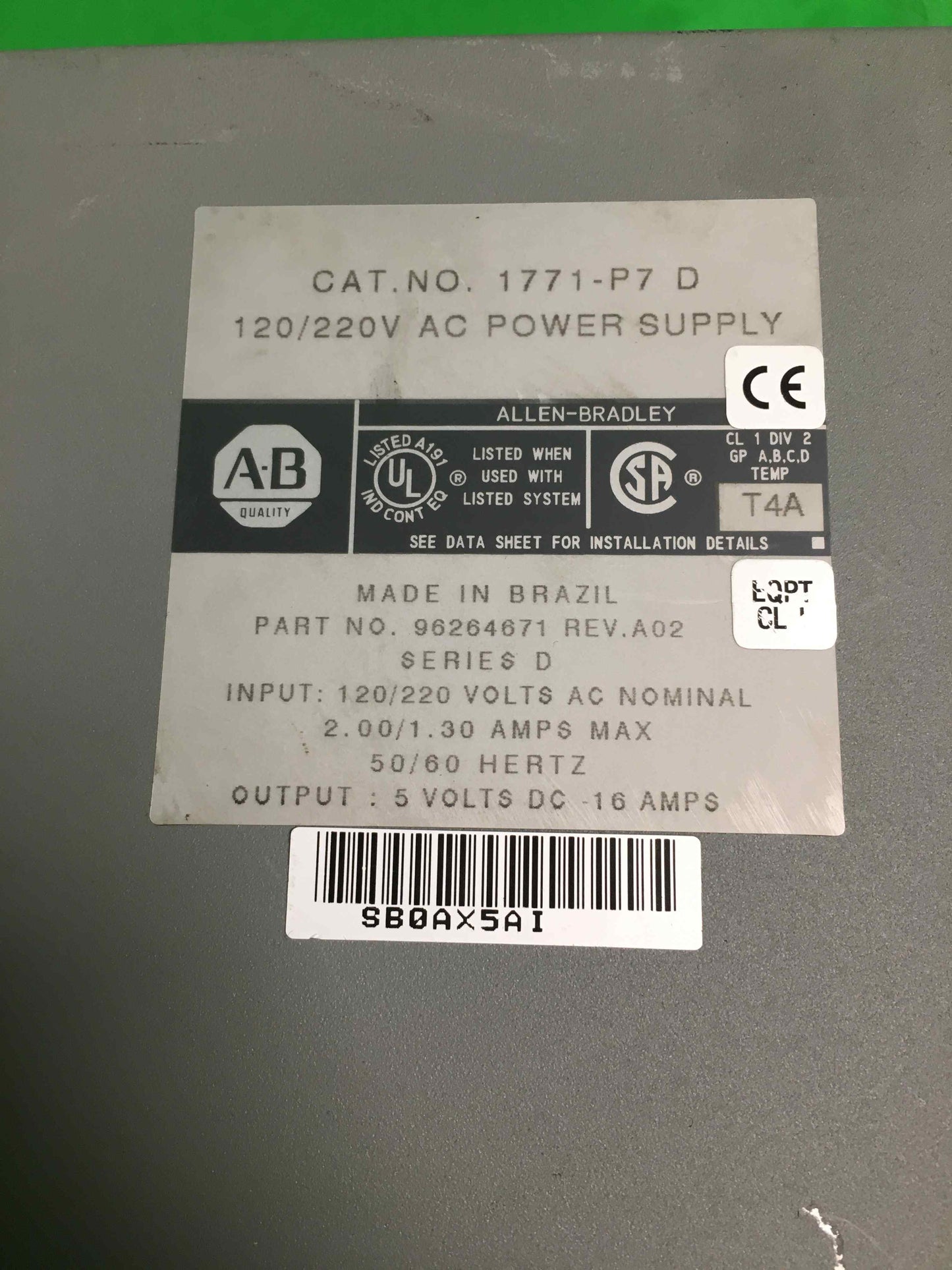Allen-Bradley-1771-P7 D/1771P7D