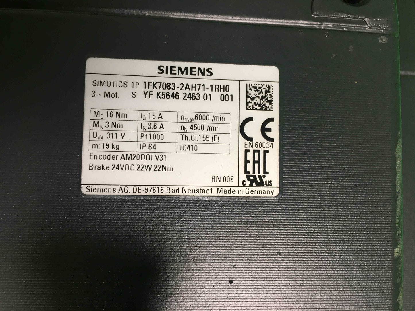 Siemens-1FK7083-2AH71-1RH0/1FK70832AH711RH0