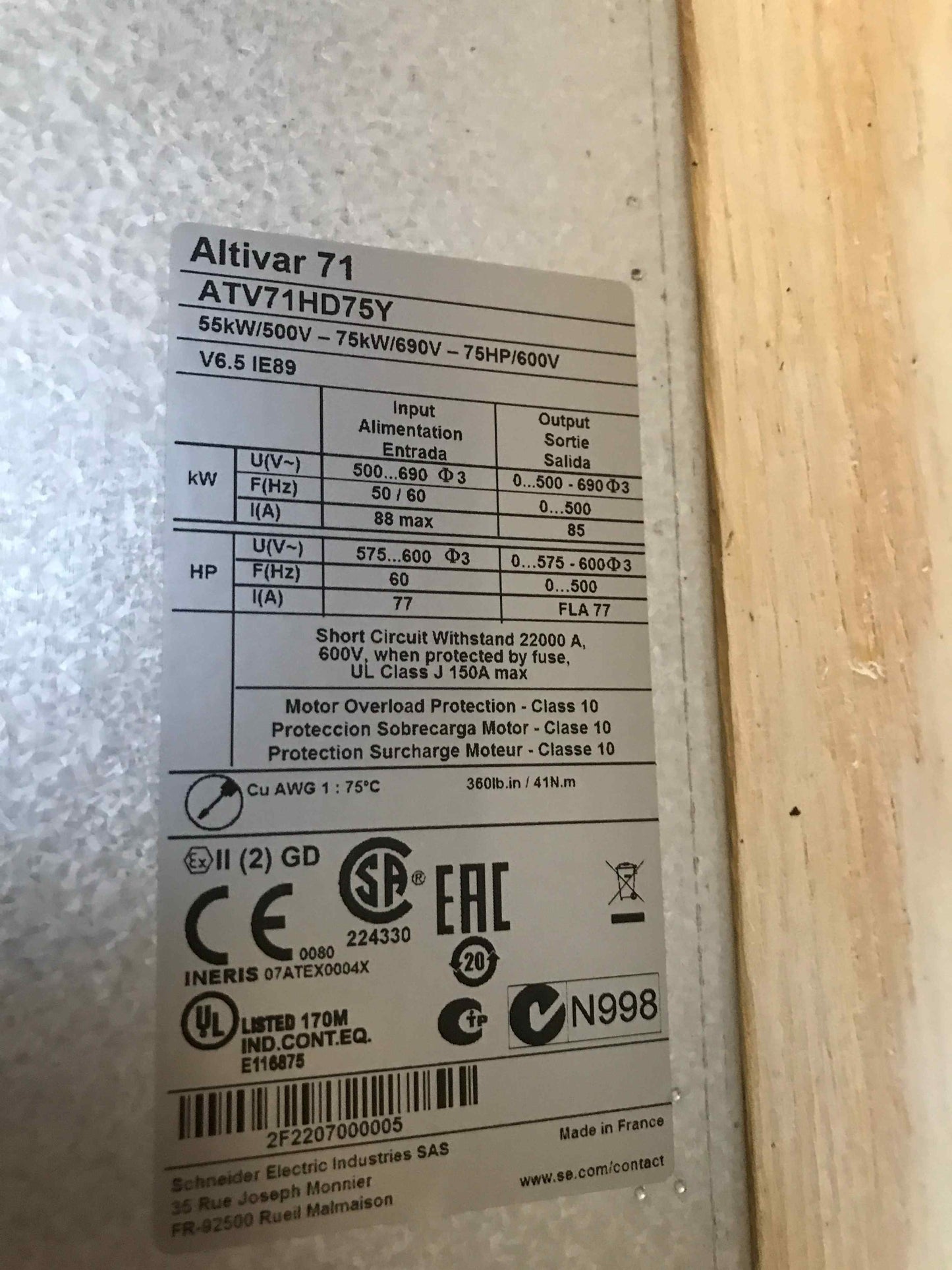 Schneider Electric-ATV71HD75Y/ATV71HD75Y