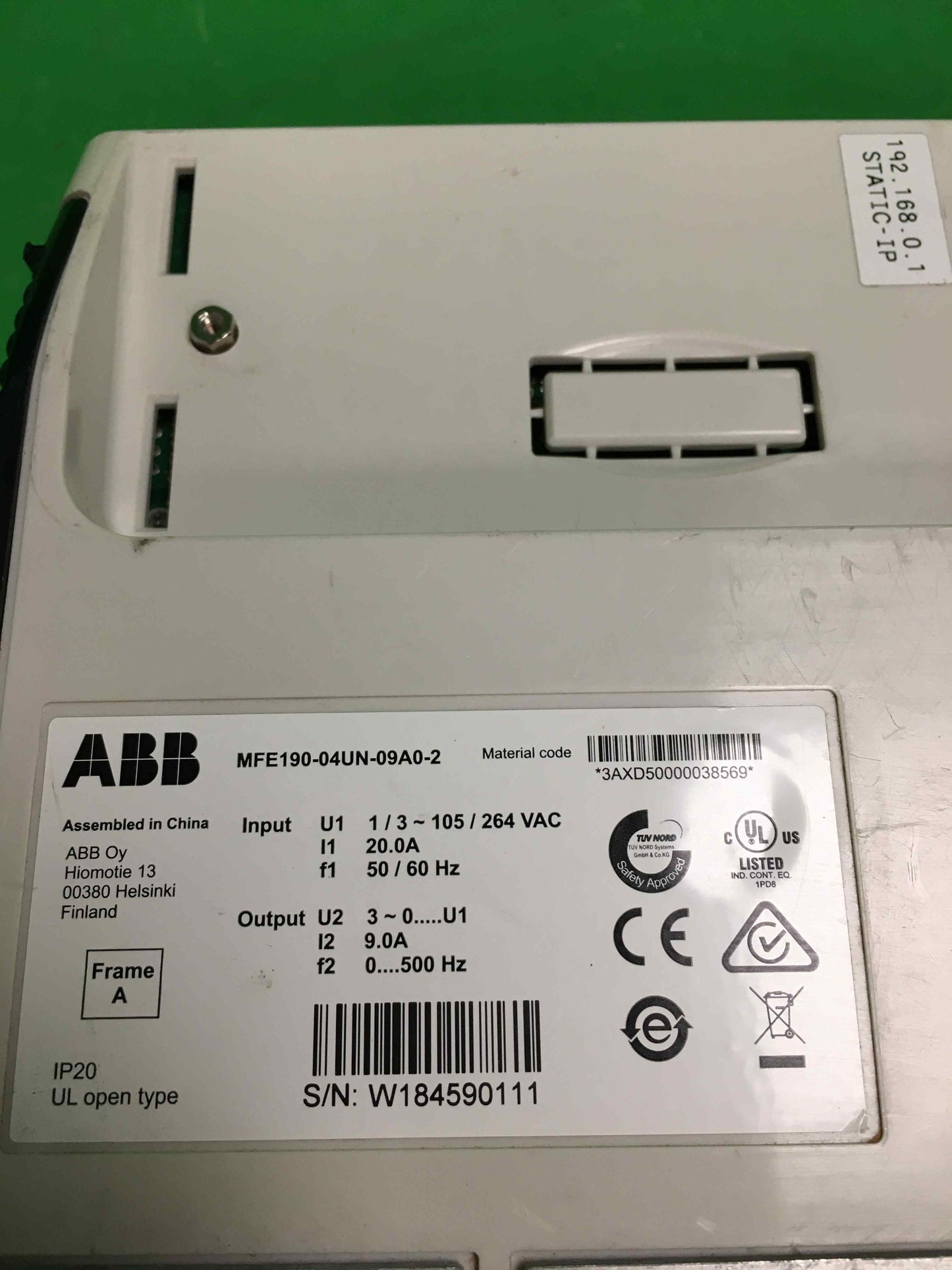 ABB-MFE190-04UN-09A0-2/MFE19004UN09A02