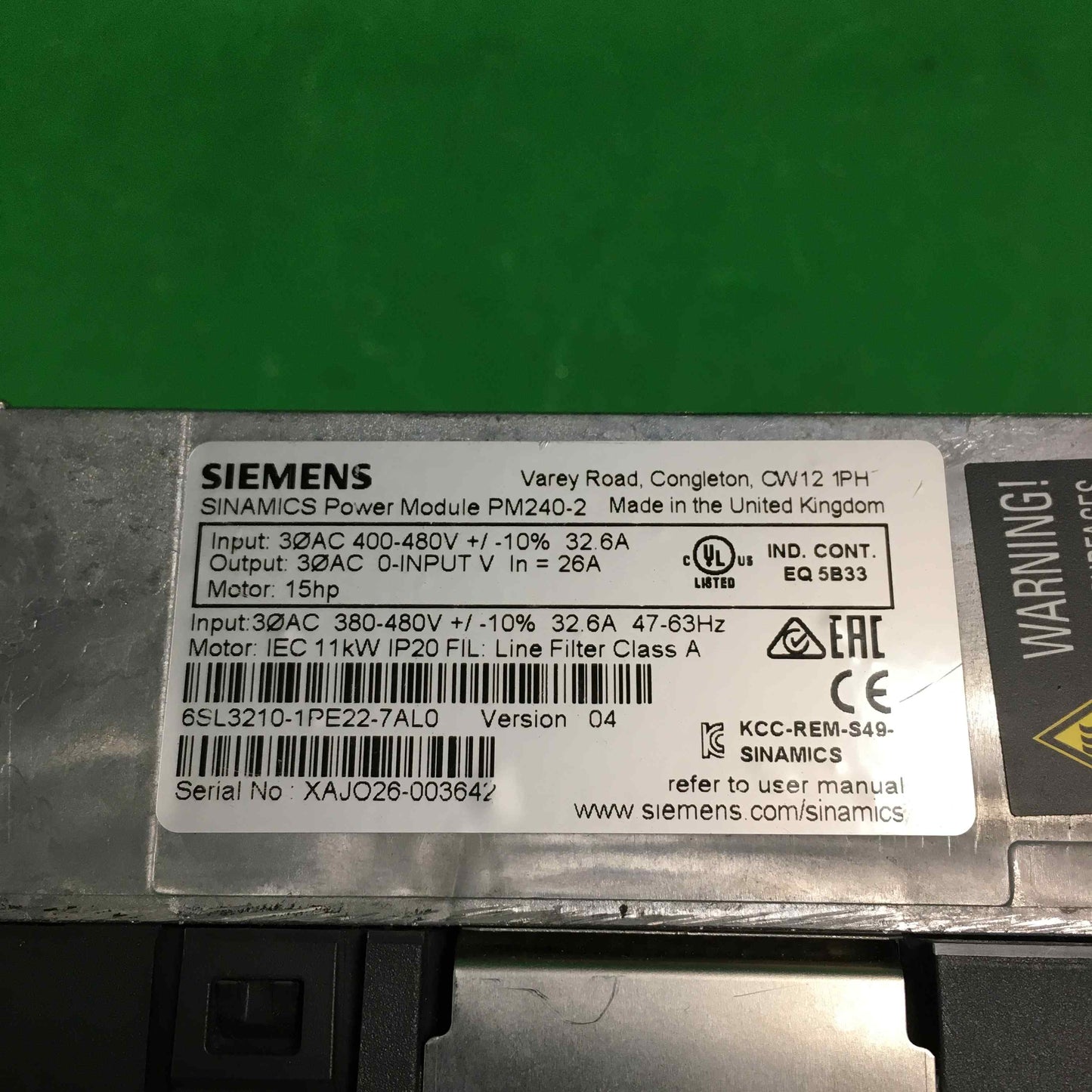 Siemens-6SL3210-1PE22-7AL0/6SL32101PE227AL0