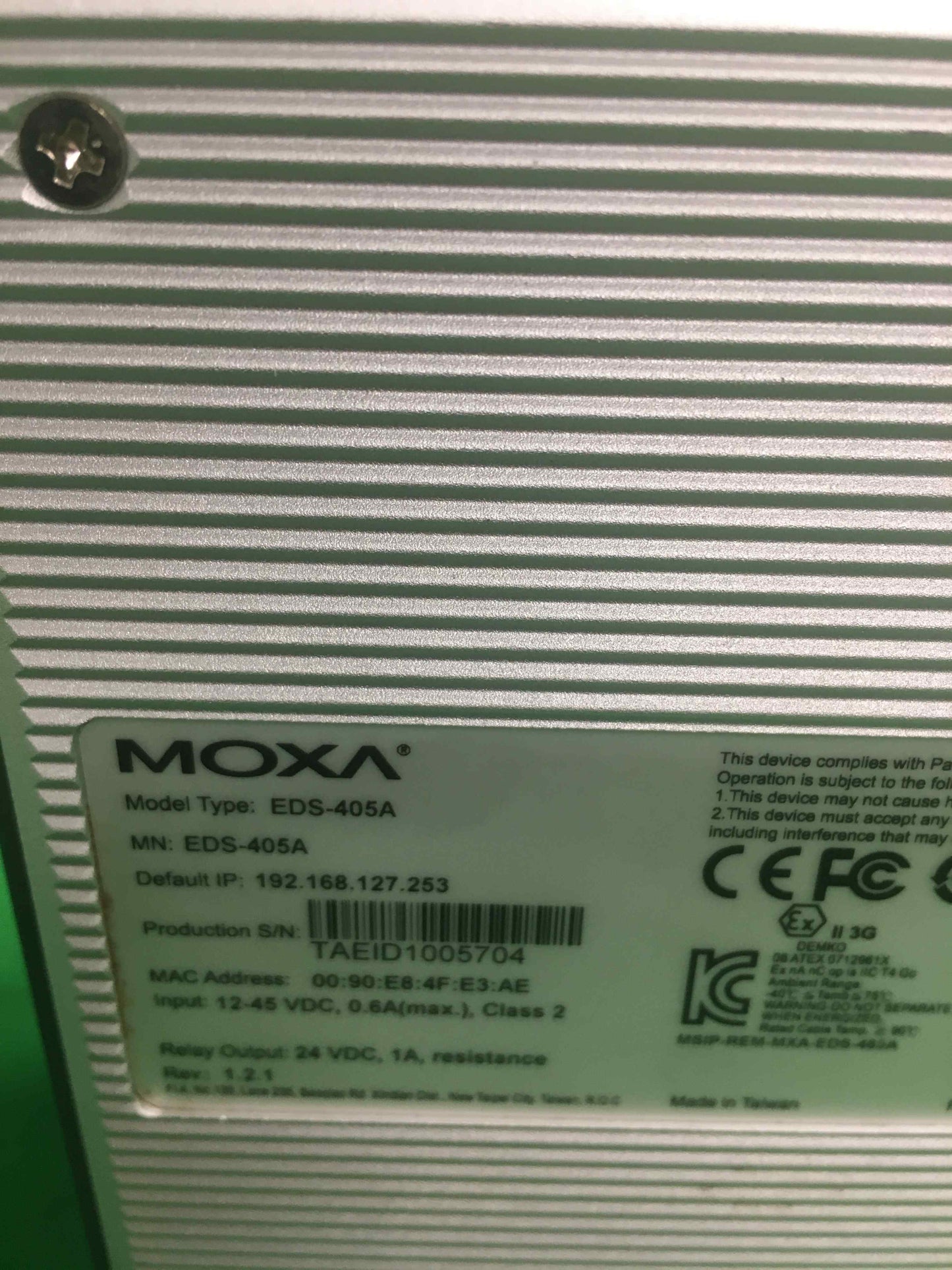 MOXA TECHNOLOGIES-EDS-405A/EDS405A