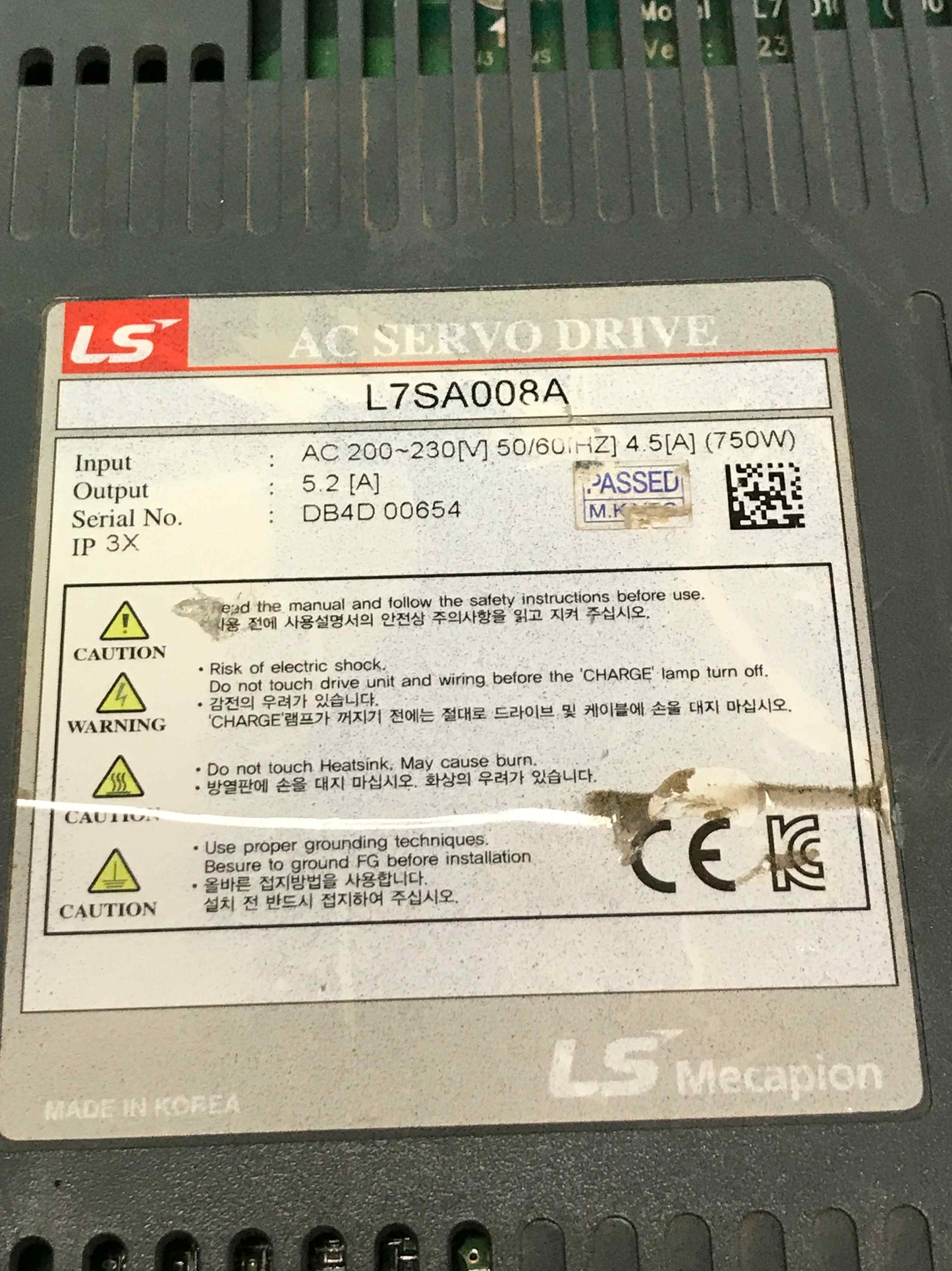 AC SERVO DRIVE-L7SA008A/L7SA008A