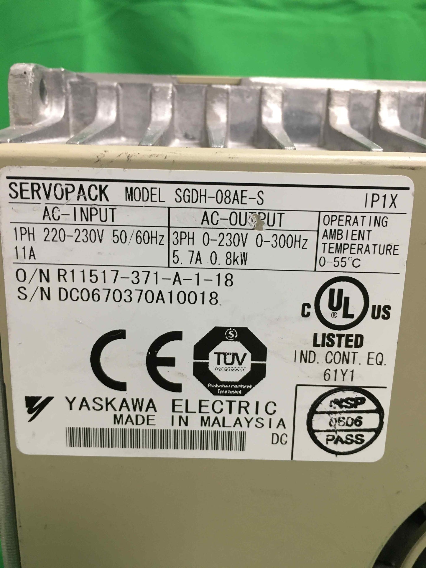 YASKAWA ELECTRIC -SGDH-08AE-S/SGDH08A