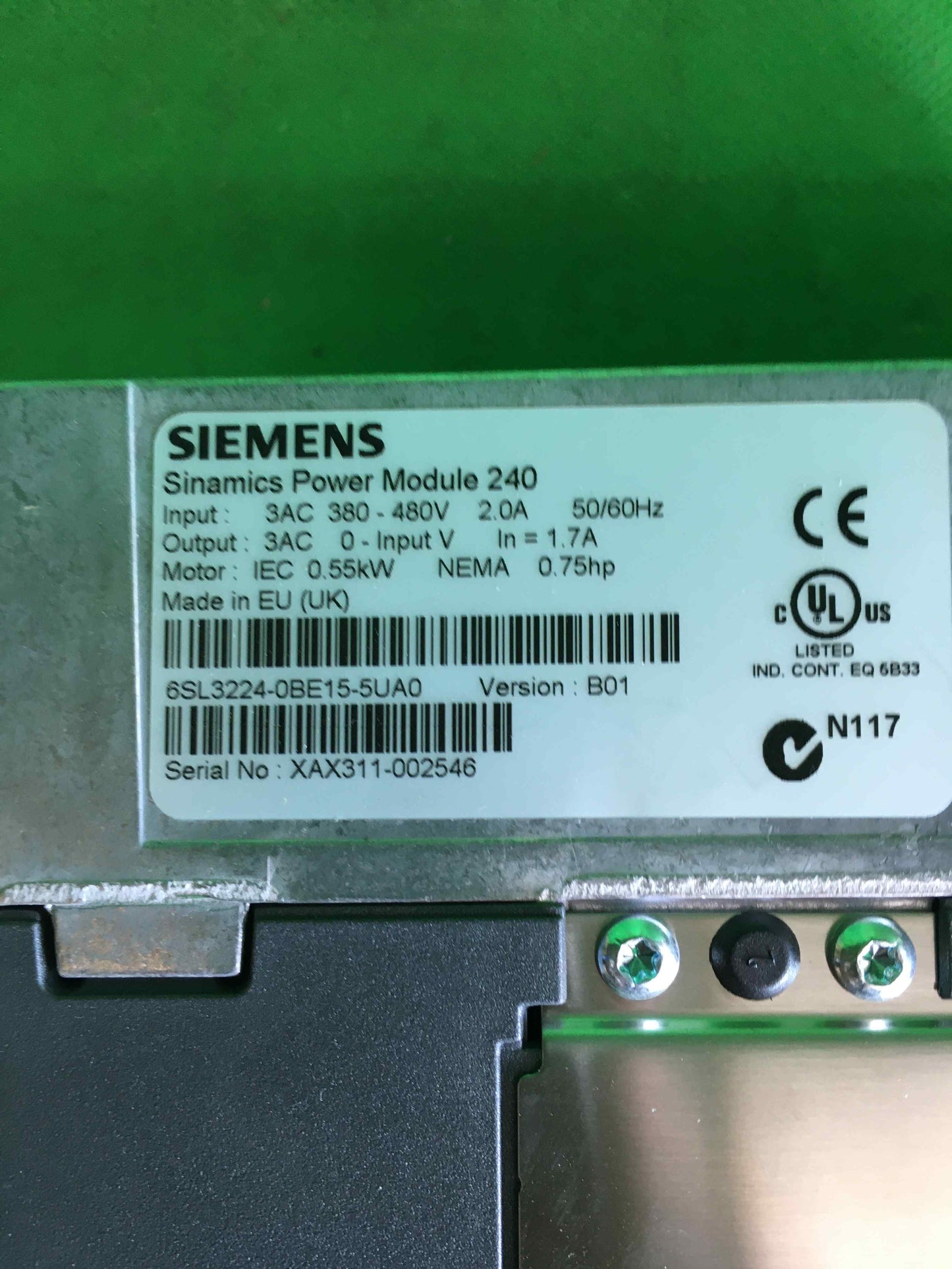 Siemens-6SL3224-0BE15-5UA0/6SL32240BE155UA0
