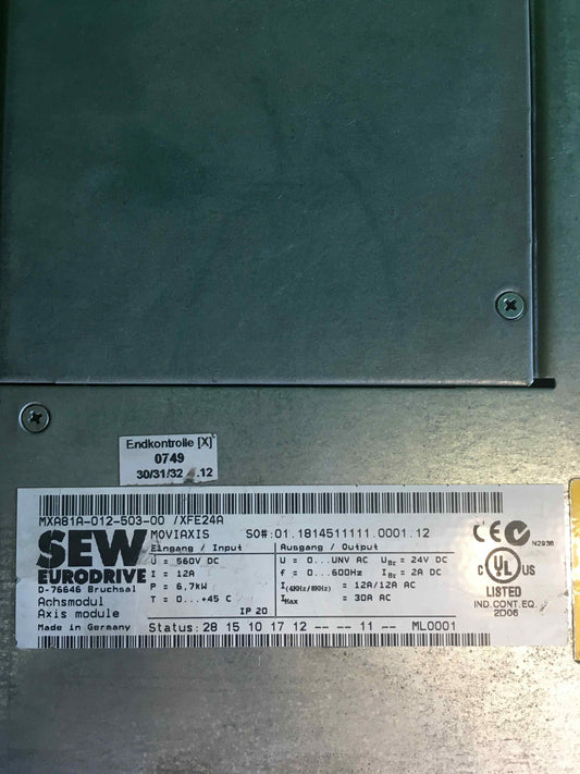 SEW-MXA81A-012-503-00/MXA81A01250300