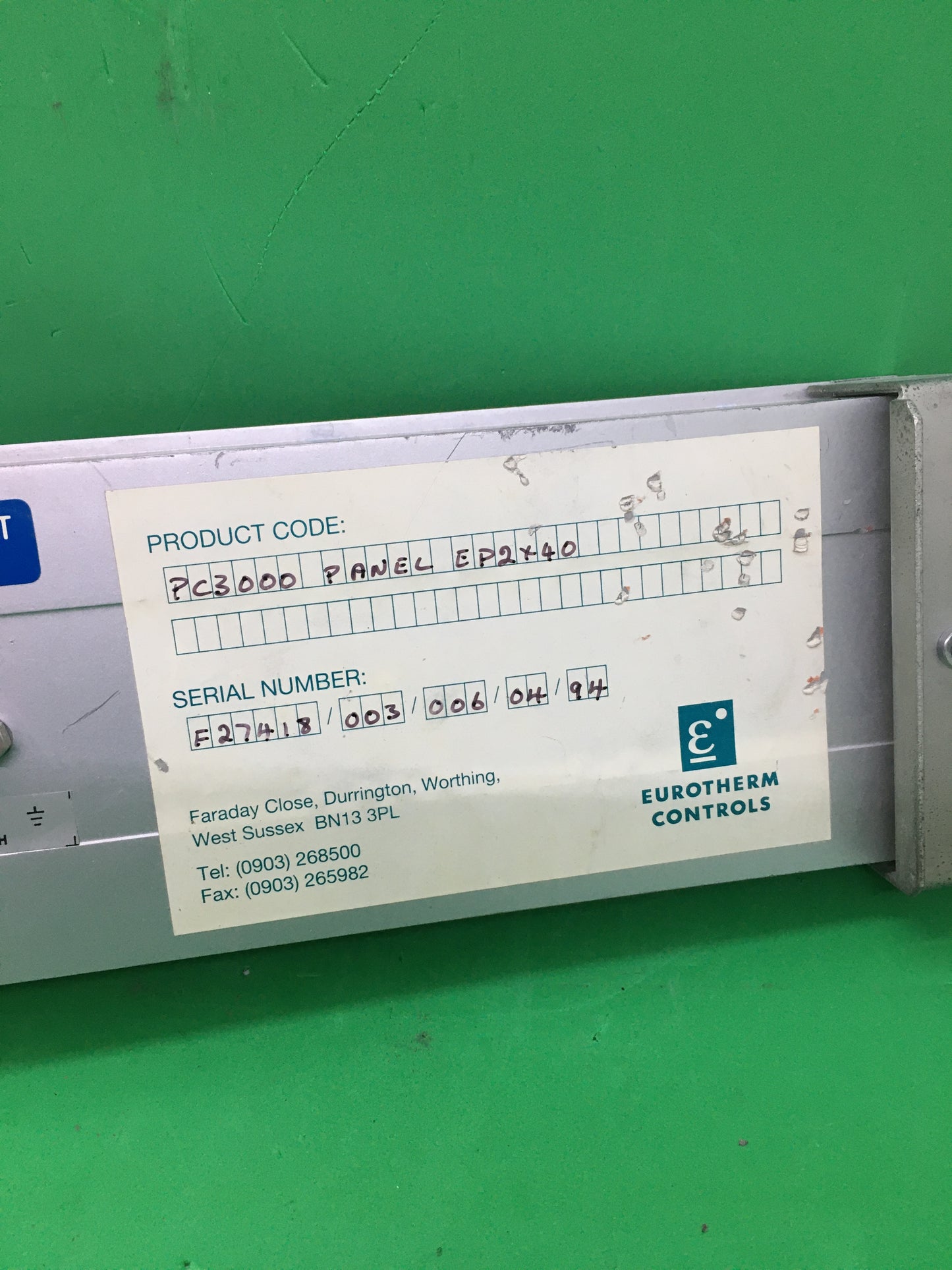 EUROTHERM-PC3000 PANEL EP2X40/PC3000PANELEP2X40