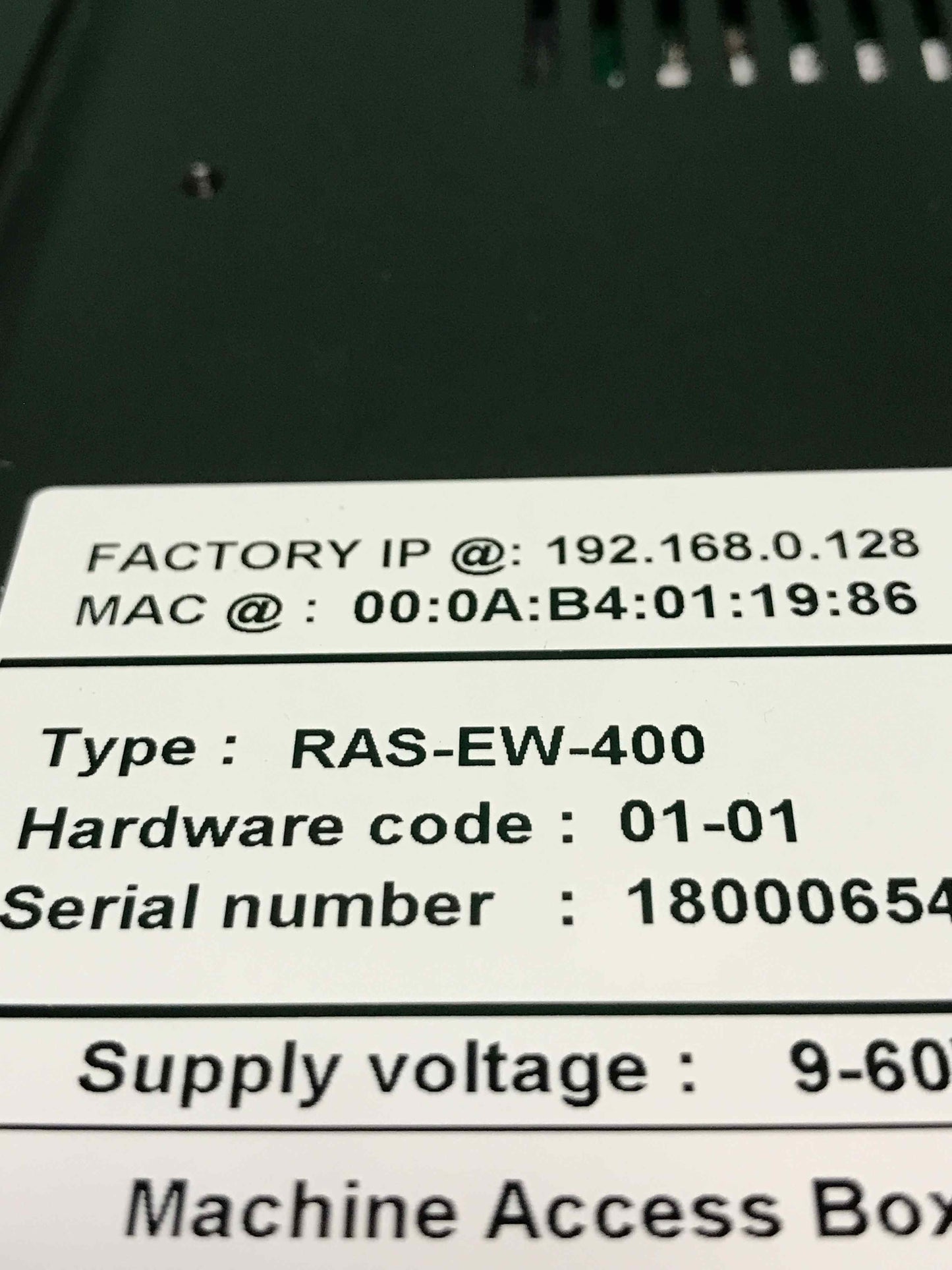 ETIC TELECOM-RAS-EW-400/RASEW400