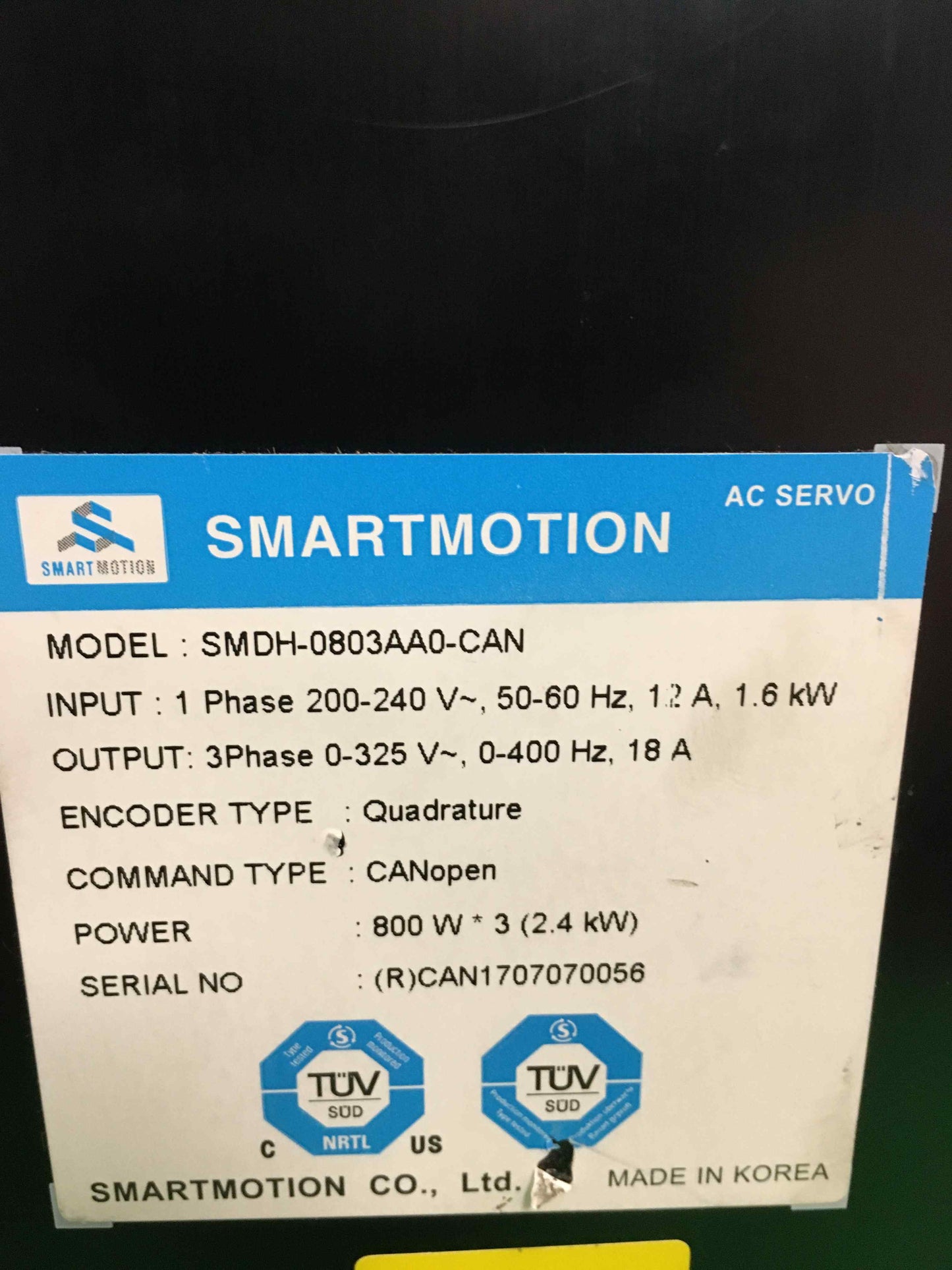 SMARTMOTION -SMDH-0803AA0-CAN/SMDH0803AA0CA